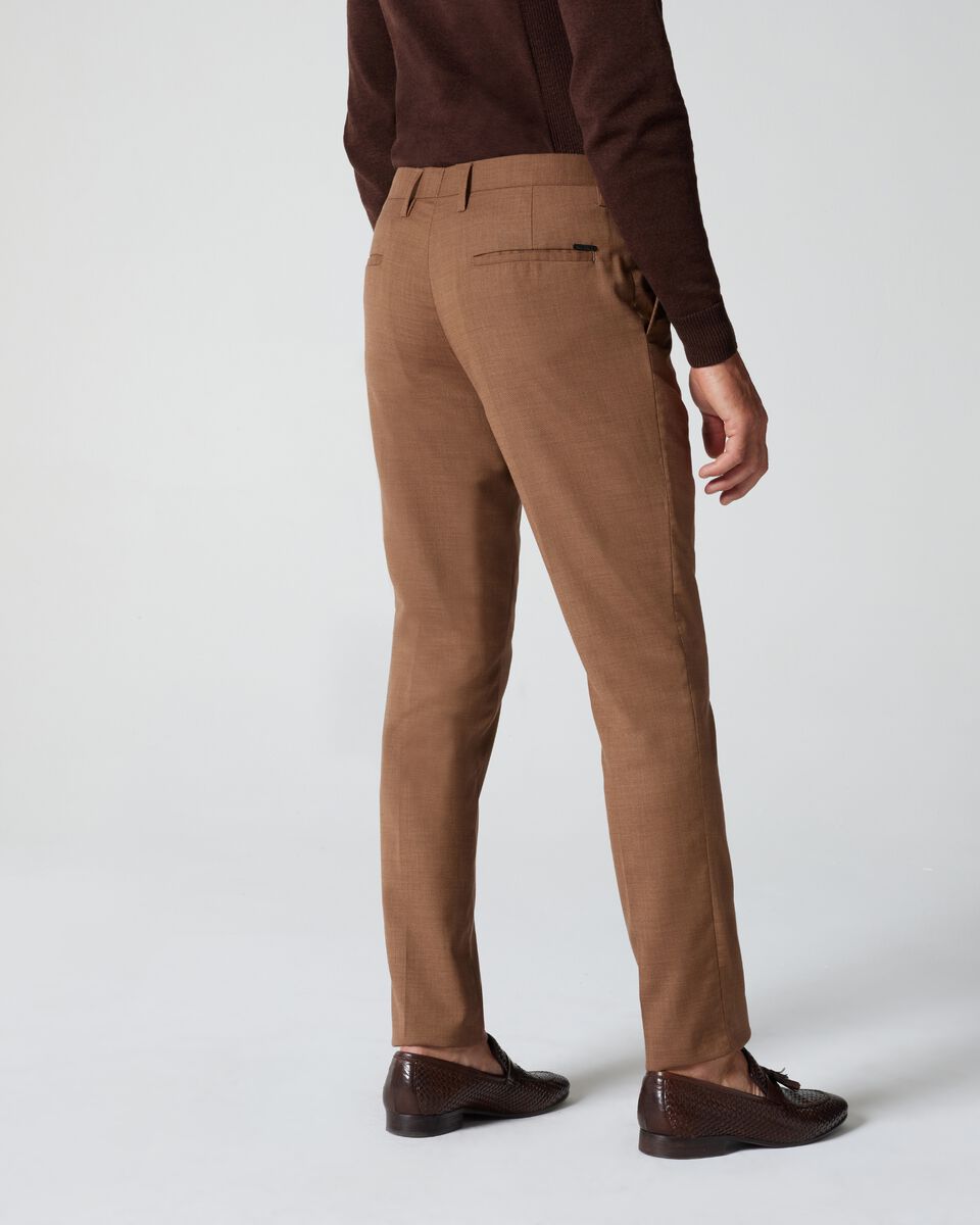 Toffee Ultra Slim Stretch Two Tone Tailored Pant